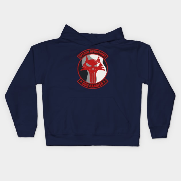 Special Operations Dog Handler (distressed) Kids Hoodie by TCP